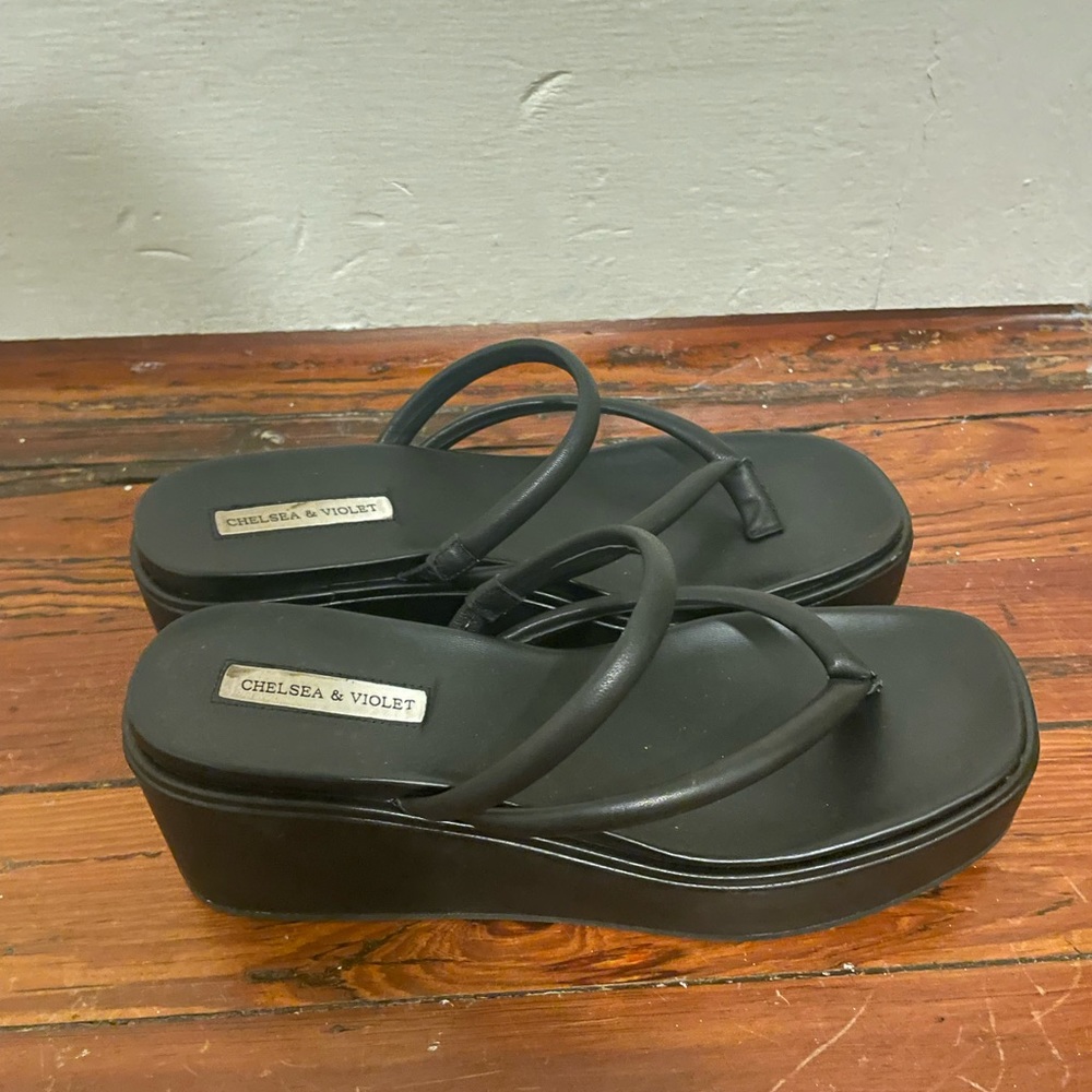 Black Strappy Platform Sandals